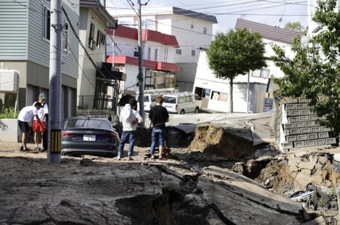 日本時間6日凌晨3時8分，北海道發生規模6.7地震。（共同社提供）