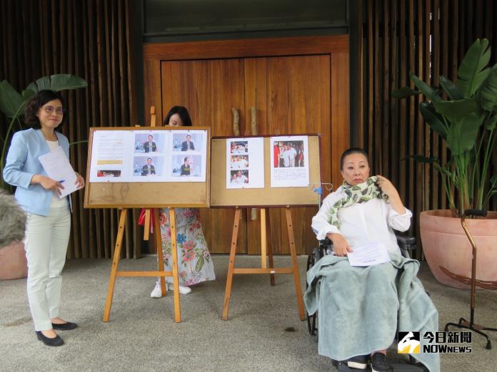 嘉義縣長張花冠在林仟雯律師陪同下開記者會