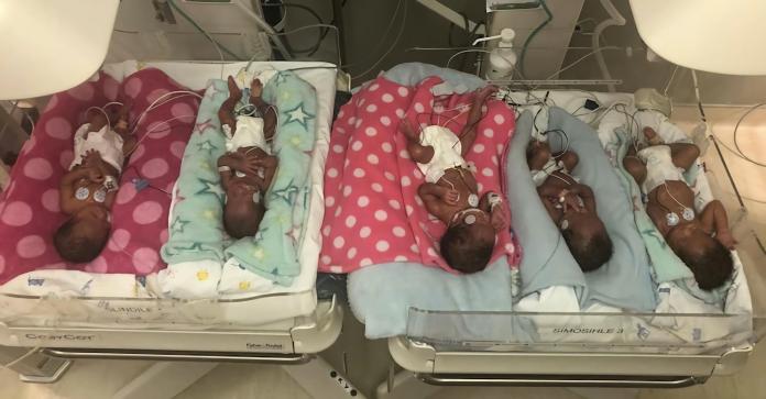 ▲ 南非一名產婦從原先檢查的 3 胞胎增加到 5 胞胎，讓老公幾乎崩潰。（圖／翻攝自《 Times LIVE 》）