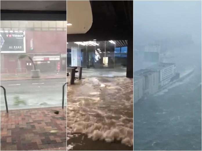 ▲颱風「山竹」橫掃香港、澳門，狂風暴雨在當地造成不少災情，截至目前為止已有 111 人受傷。（圖／翻攝自爆料公社）