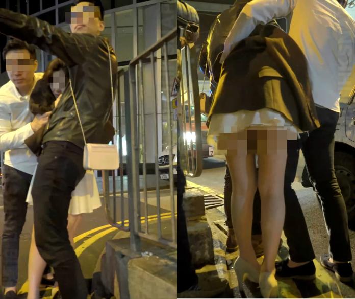 ▲ 香港女子醉到被 2 名男子撿屍，整個過程的影片在網路引起瘋傳與討論。（圖／翻攝自香港連拍）