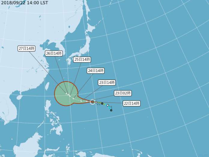 ▲秋颱「潭美」對台灣影響程度？氣象局表示，下周二是關鍵。（圖／翻攝自中央氣象局）
