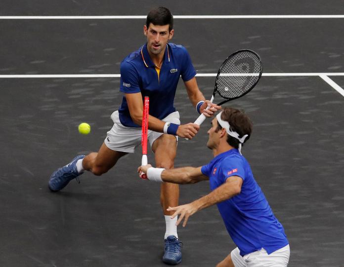 ▲Roger Federer(右)、Novak Djokovic （圖／美聯社／達志影像）
