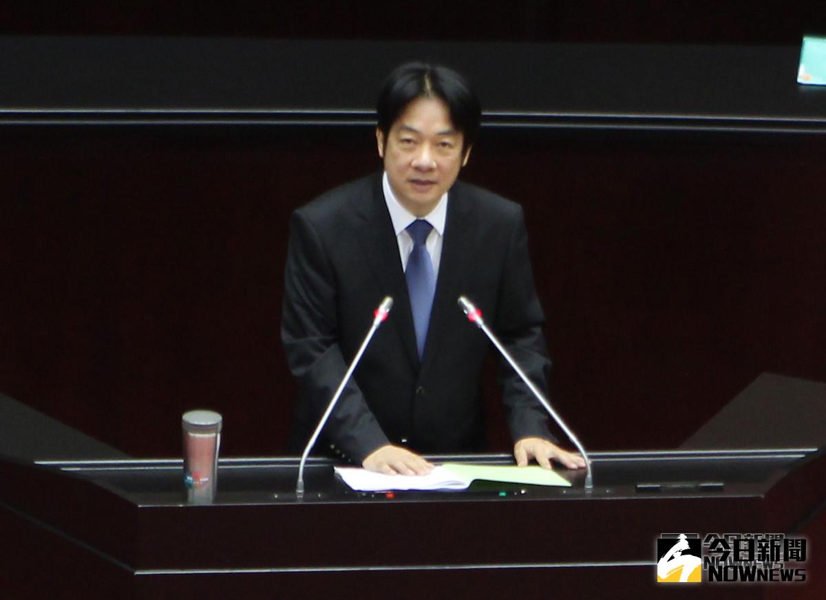 行政院長賴清德25日至立法院進行八二三中南部水災之治水機制專案報告並備詢。（圖／記者葉滕騏攝，2018.09.25）