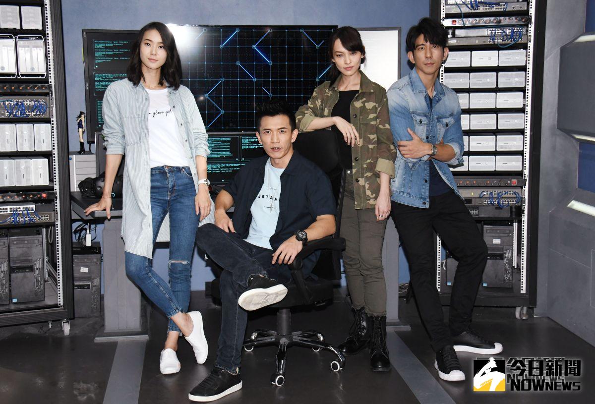 ▲《浮士德遊戲2》演員鍾瑶（左起）、黃尚禾、姚以緹、修杰楷。（圖／記者林調遜攝，2018.9.28）