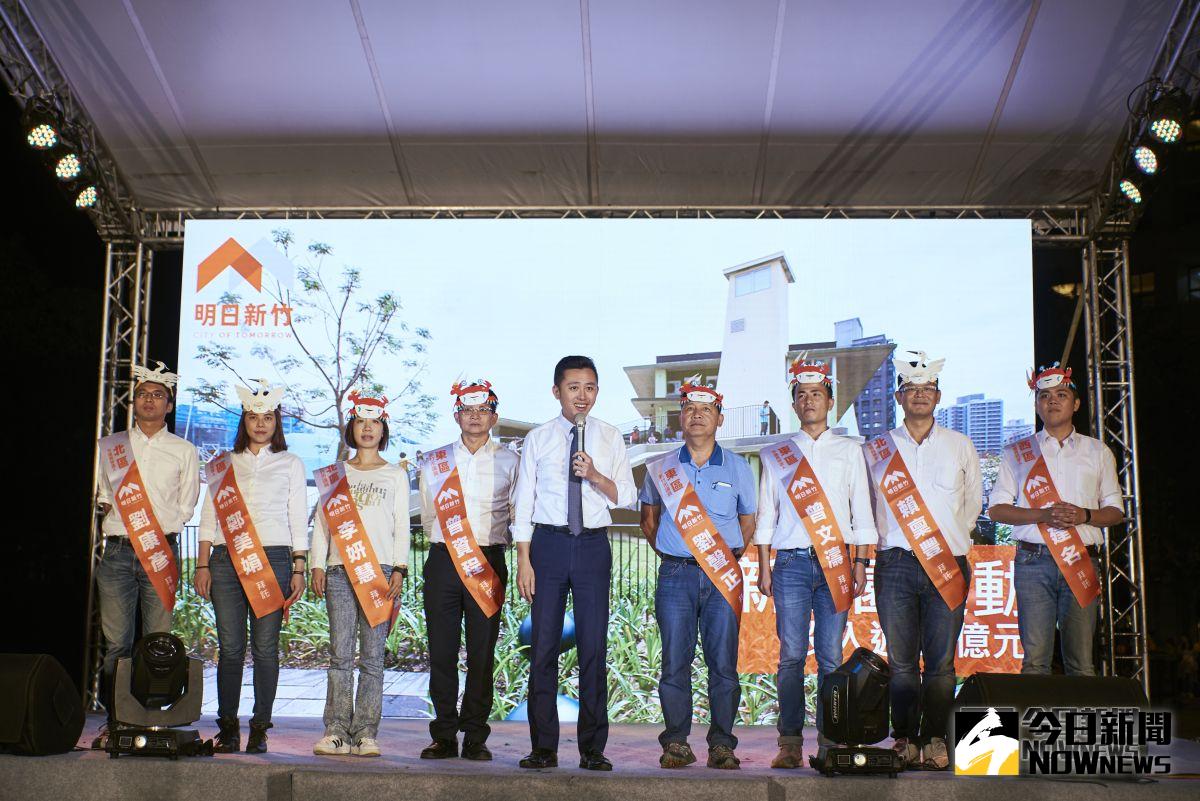 ▲林智堅無論在國民黨的支持者或中間選民區塊，其施政滿意度、支持度都很高，顯見新竹市的選民已有跨越藍綠跡象。（圖／記者陳志仁攝）