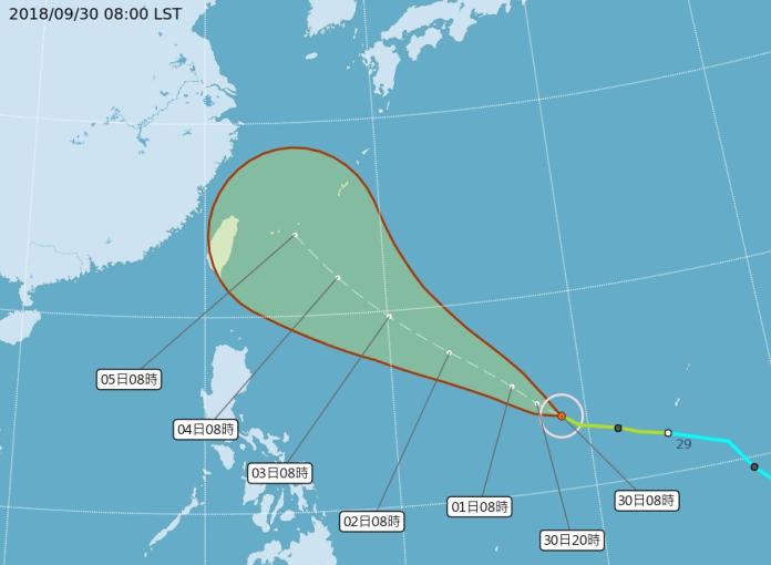 康芮增強升格中颱　氣象局：不排除再增為強颱
