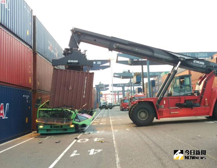 高雄港63號碼頭　貨櫃壓死司機工安意外
