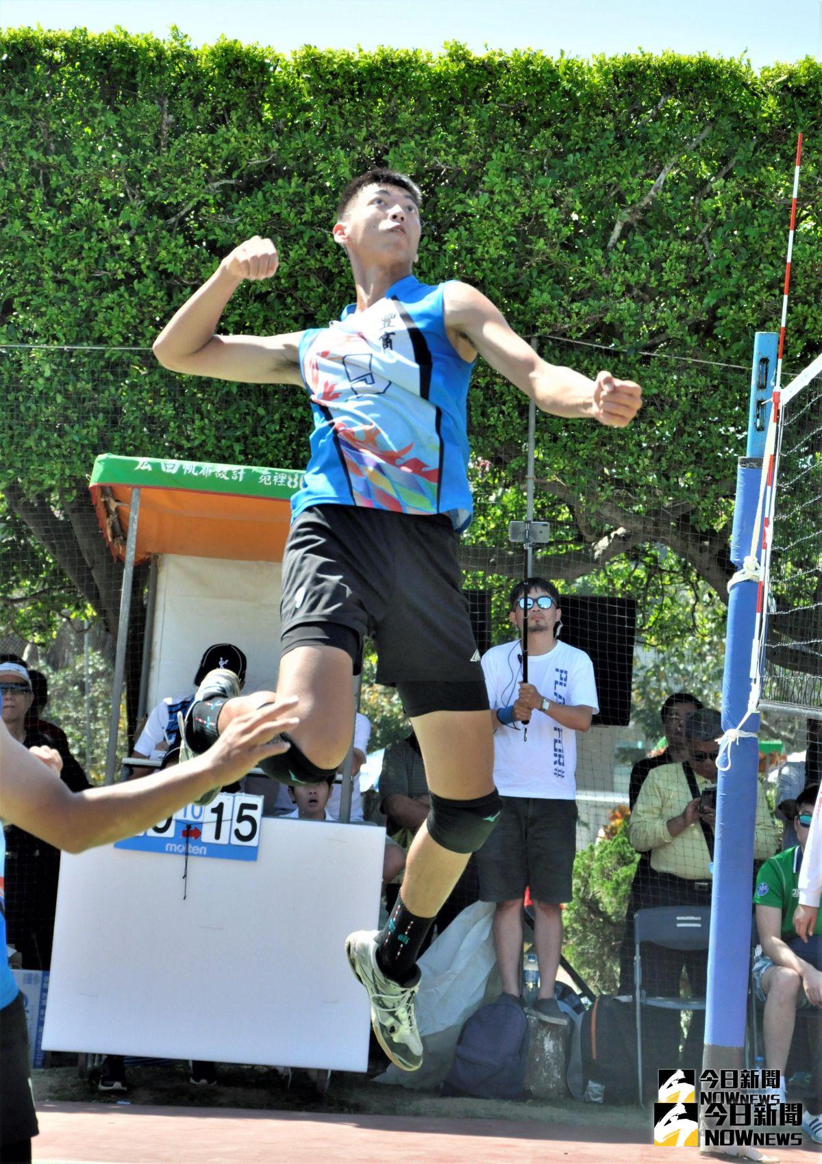 ▲台中豐原高商男排蔡沛彰。（圖／記者鍾東穎攝影,2018.10.02）