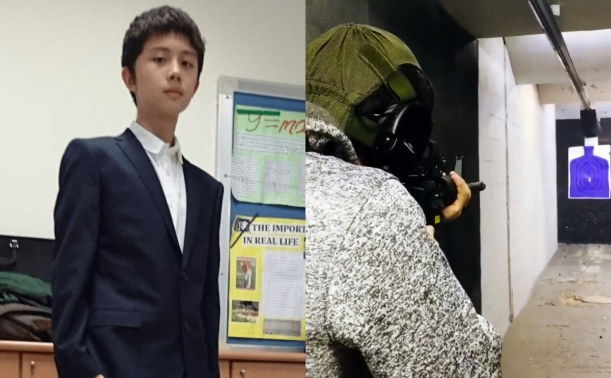 ▲藝人狄鶯、孫鵬獨子孫安佐是軍事迷，經常到住家附近靶場練槍。（圖／翻攝臉書、IG , 2018.10.03）