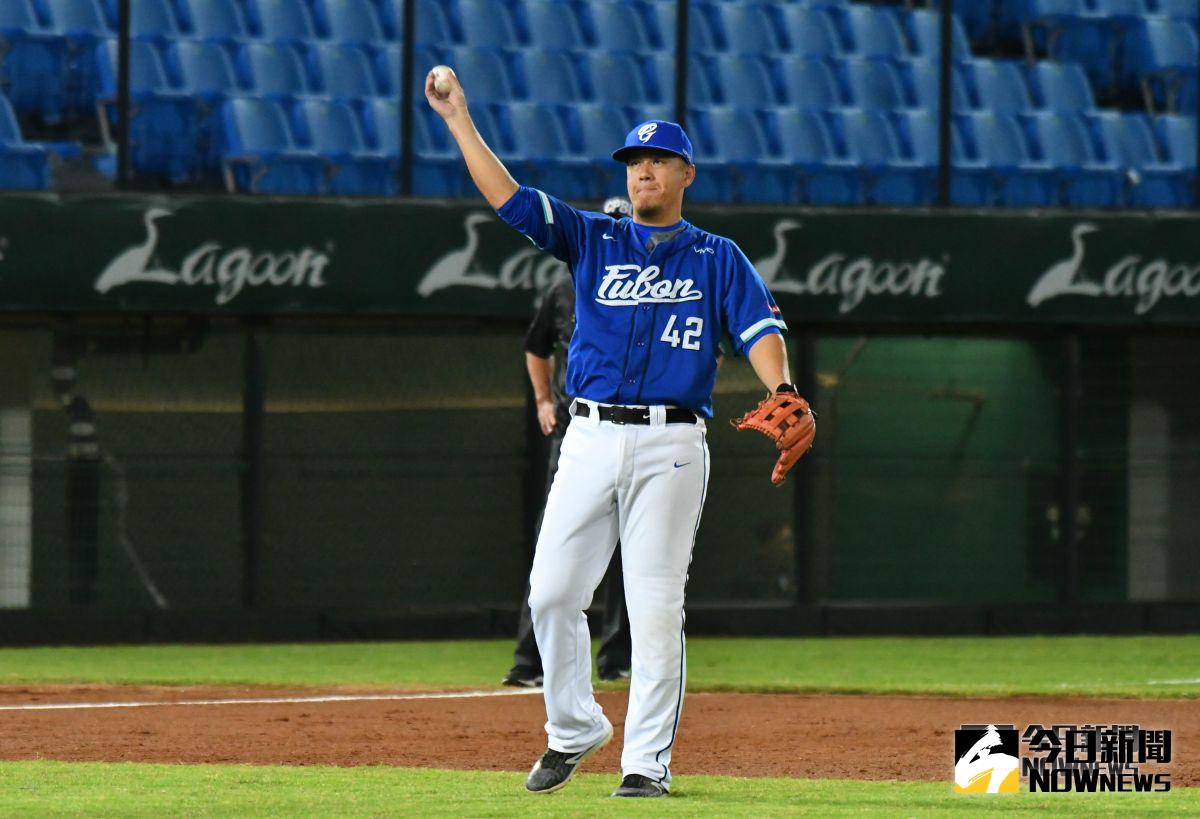 ▲富邦悍將蔣智賢。（圖／記者葉政勳攝 , 2018.10.02）