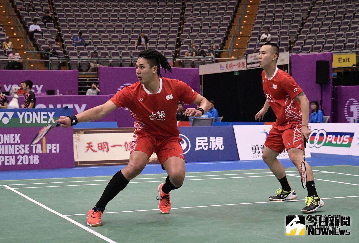 ▲台灣羽球男雙組合盧敬堯（左）、楊博涵。（圖／大會提供）