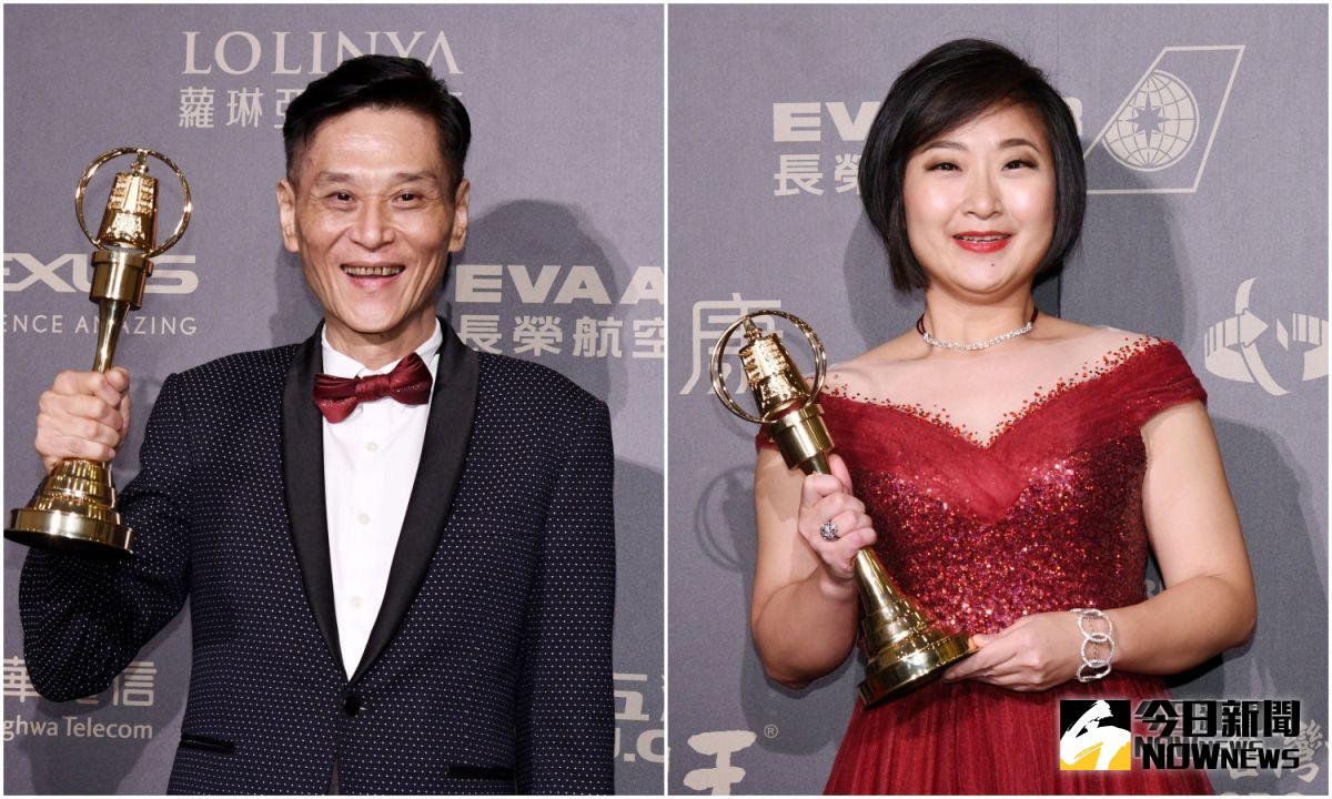 ▲喜翔（左）廖怡裬抱走迷你劇集男女配角獎。（圖／NOWnews攝影中心，2018.10.6）