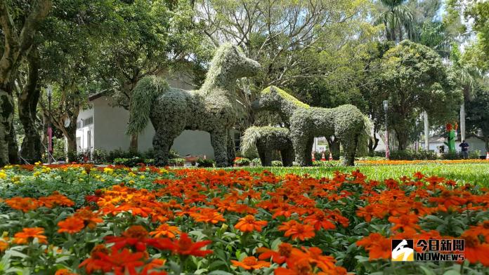 花博后里馬場園區　綠雕藝術吸睛
