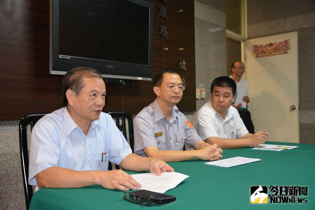 ▲嘉市警局召開記者說明警方執行公權力的決心。（圖／記者郭政隆攝影2018. 10.11）