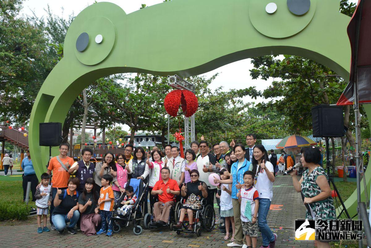 ▲嘉義市首座共融式遊戲場正式啟用。（圖／記者郭政隆攝影2018.10.12）