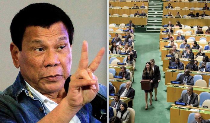 ▲聯合國人權理事會在美國時間本月 12 日改選 18 席，包括了菲律賓等多個人權不佳的國家最後全部高票當選。（合成圖／翻攝自 GMA News／法新社）