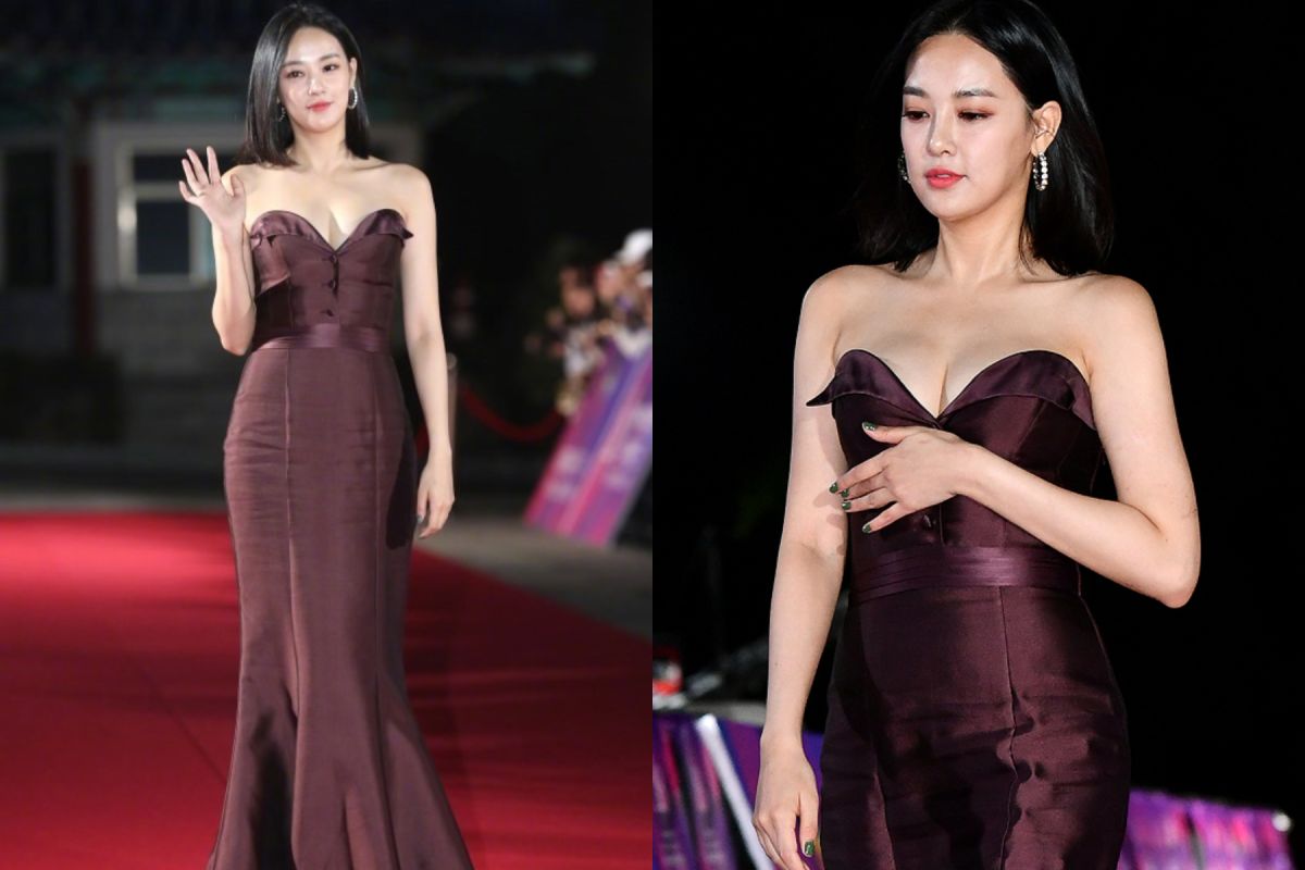 ▲李周妍以深V禮服搶盡眾人目光。（圖／翻攝韓網, 2018.10.14）