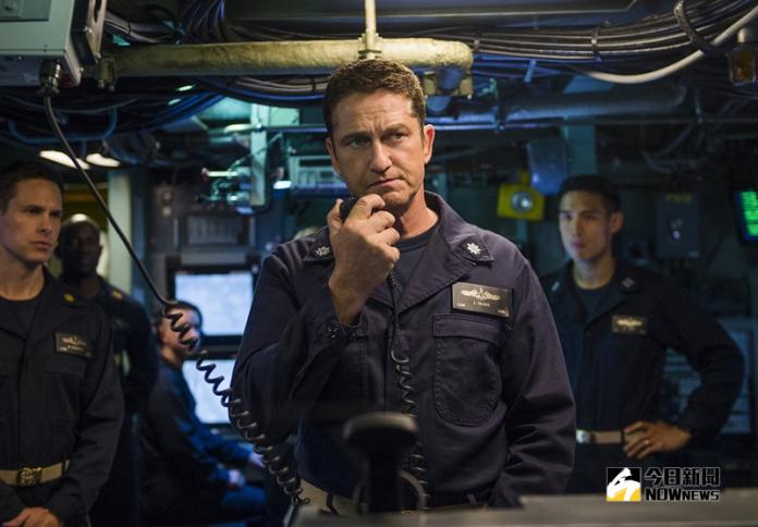 ▲傑瑞德巴特勒在《潛艦獵殺令》飾演美國潛艦艦長。（圖／龍祥，2018.10.18）