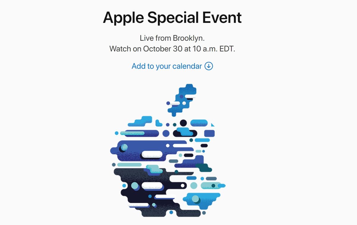▲ 蘋果將於美國東部當地時間 10 月 30 日早上 10 點舉辦“There’s more in the making.” 發表會。(圖/截自美國Apple官網)