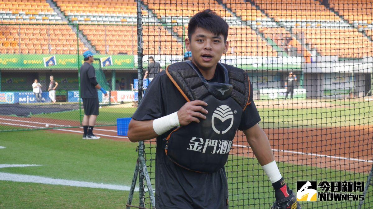 統一獅隊陳重羽。（圖／吳政紘攝）