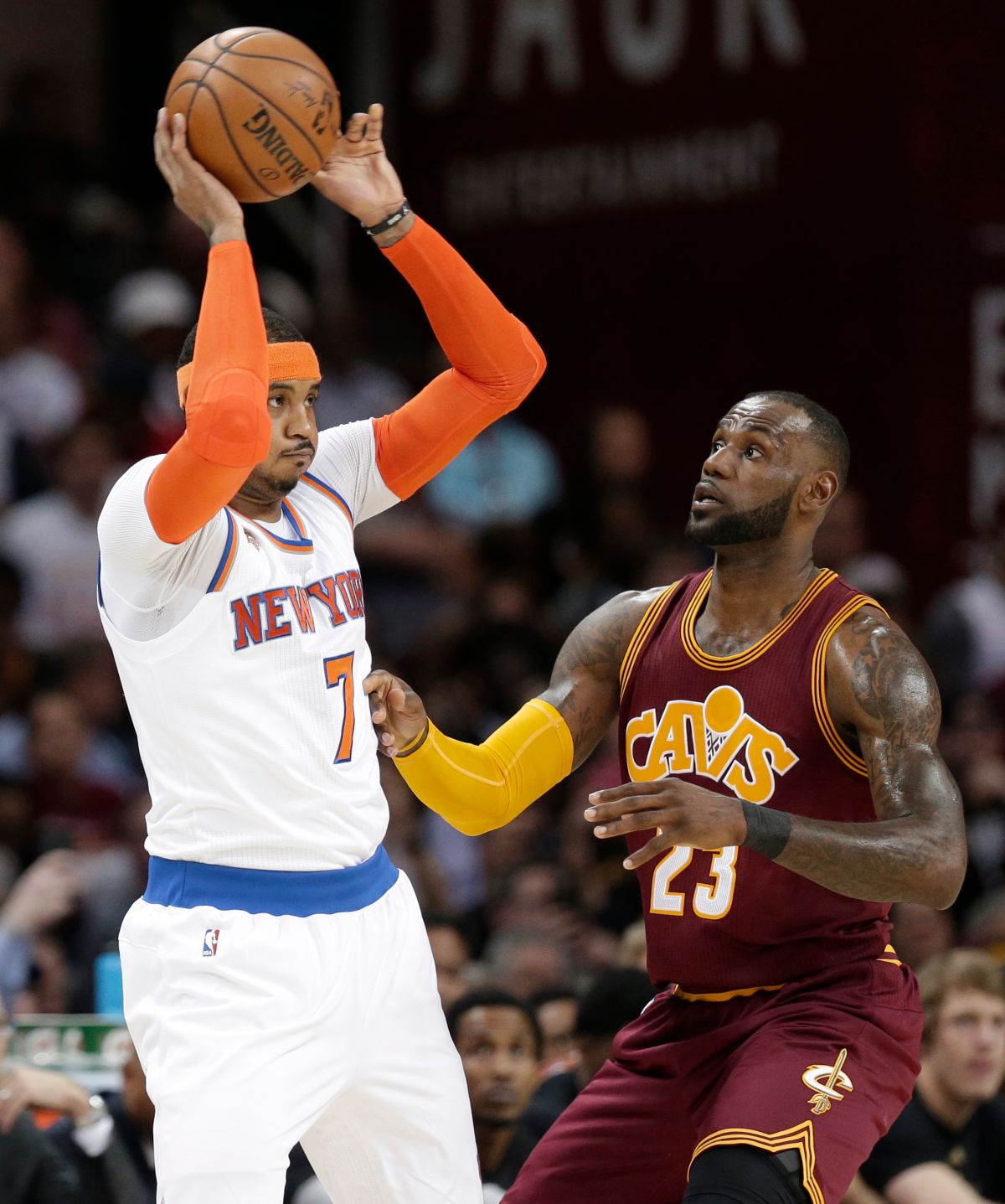 ▲Carmelo Anthony(左)、 LeBron James（圖／美聯社／達志影像）