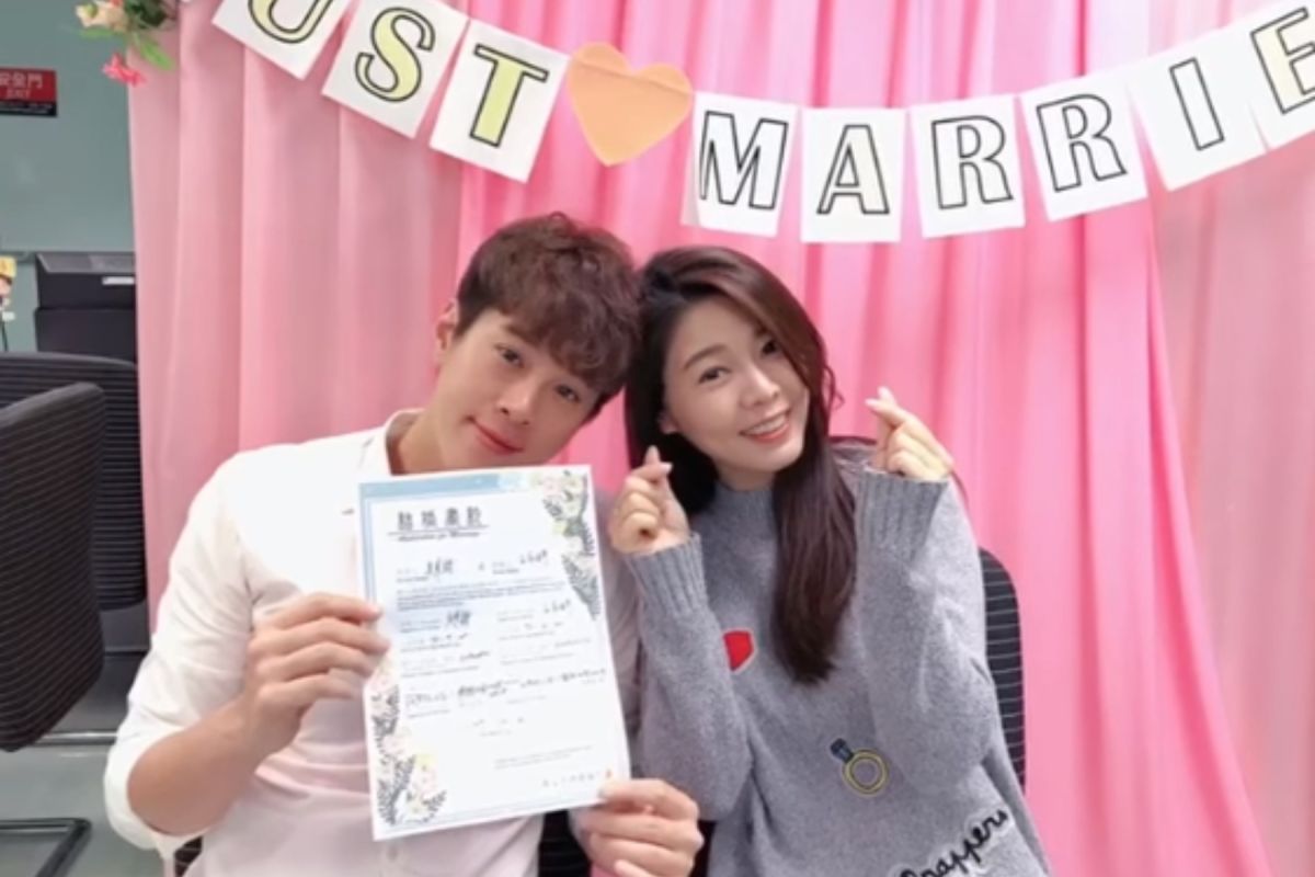  ▲白家綺再婚小5歲新人吳東諺。（圖／翻攝白家綺臉書,  2018.10.21）