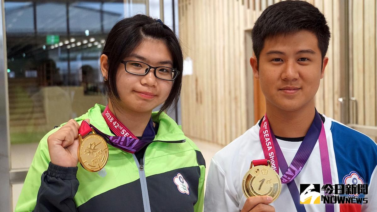雅加達巨港亞運金牌組合林穎欣和呂紹全，名字被網友惡搞。（圖／主辦單位提供）