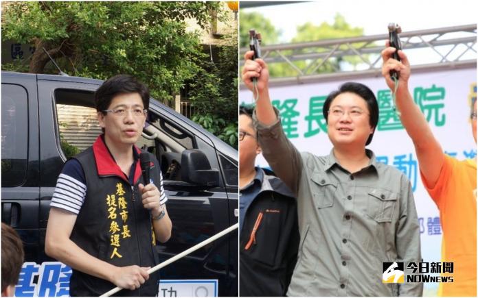 基隆市長參選人謝立功（左）、林右昌。（合成圖／NOWnews、基隆市政府提供）