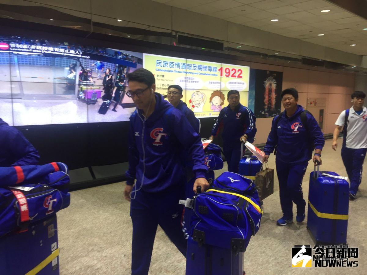 ▲U23中華隊抵台。（吳政紘攝）