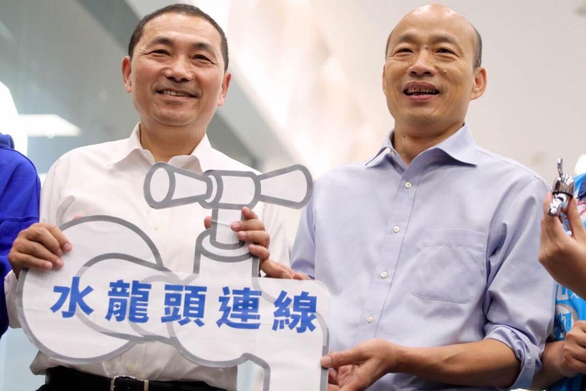 ▲侯友宜今日與國民黨高雄市長候選人韓國瑜三度合體，侯友宜讚韓國瑜像張無忌，太聰明、很有本事。（圖／侯友宜辦公室提供）