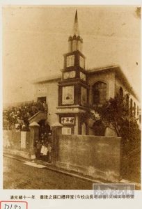 過去的錫口教會尖塔教堂。（圖／台北市文獻委員會所有；國家圖書館網站線上分享）