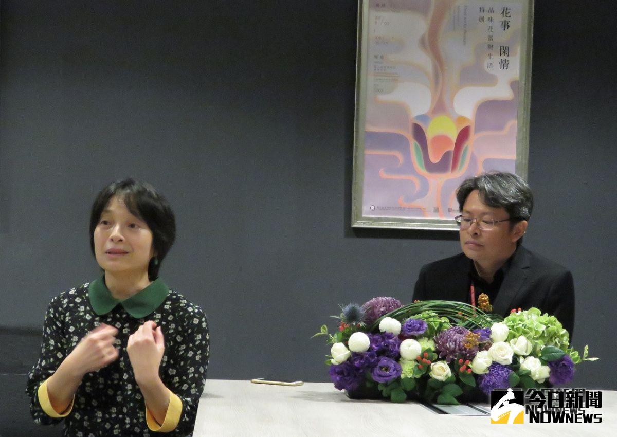 ▲故宮南院處長彭子程(右)、花事閑情策展人陳玉秀。（圖/記者 鍾 聲 攝，2018.11.02）