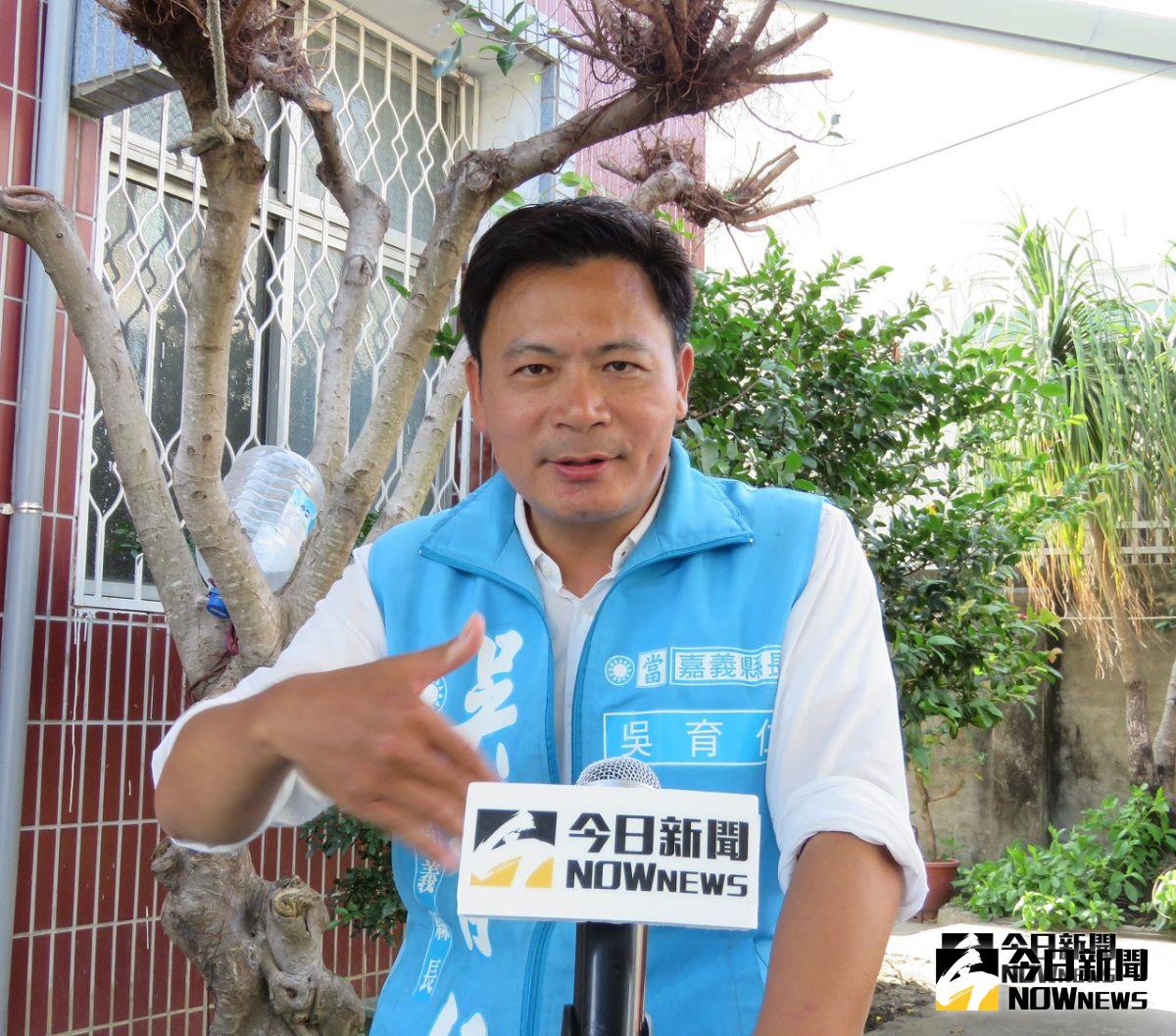 ▲國民黨籍嘉義縣長候選人吳育仁。（圖/記者 鍾 聲 攝，2018.11.05）