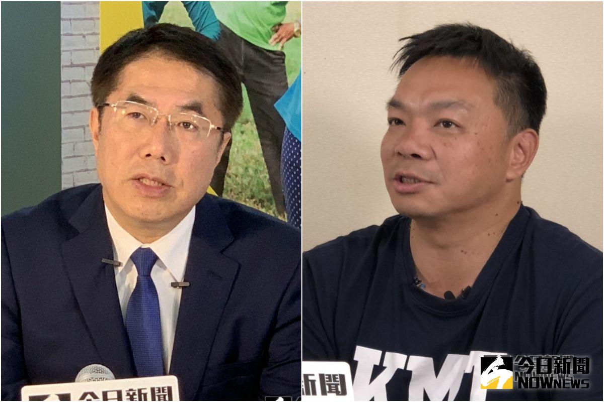 國家政策基金會8日公布台南市長選舉最新民調，民進黨市長候選人黃偉哲以29.1%支持度，領先為國民黨候選人高思博的25.9％。（合成圖／NOWnews資料照）