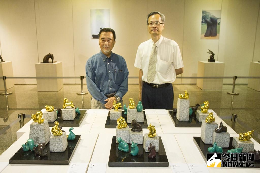 ▲文化部所屬國立彰化生活美學館舉辦「喜形於塑-黃輝雄現代雕塑展」，展出125件作品，特別邀請民眾細細體察台灣現代雕塑之真善美。（圖／記者陳雅芳攝，2018.11.08)