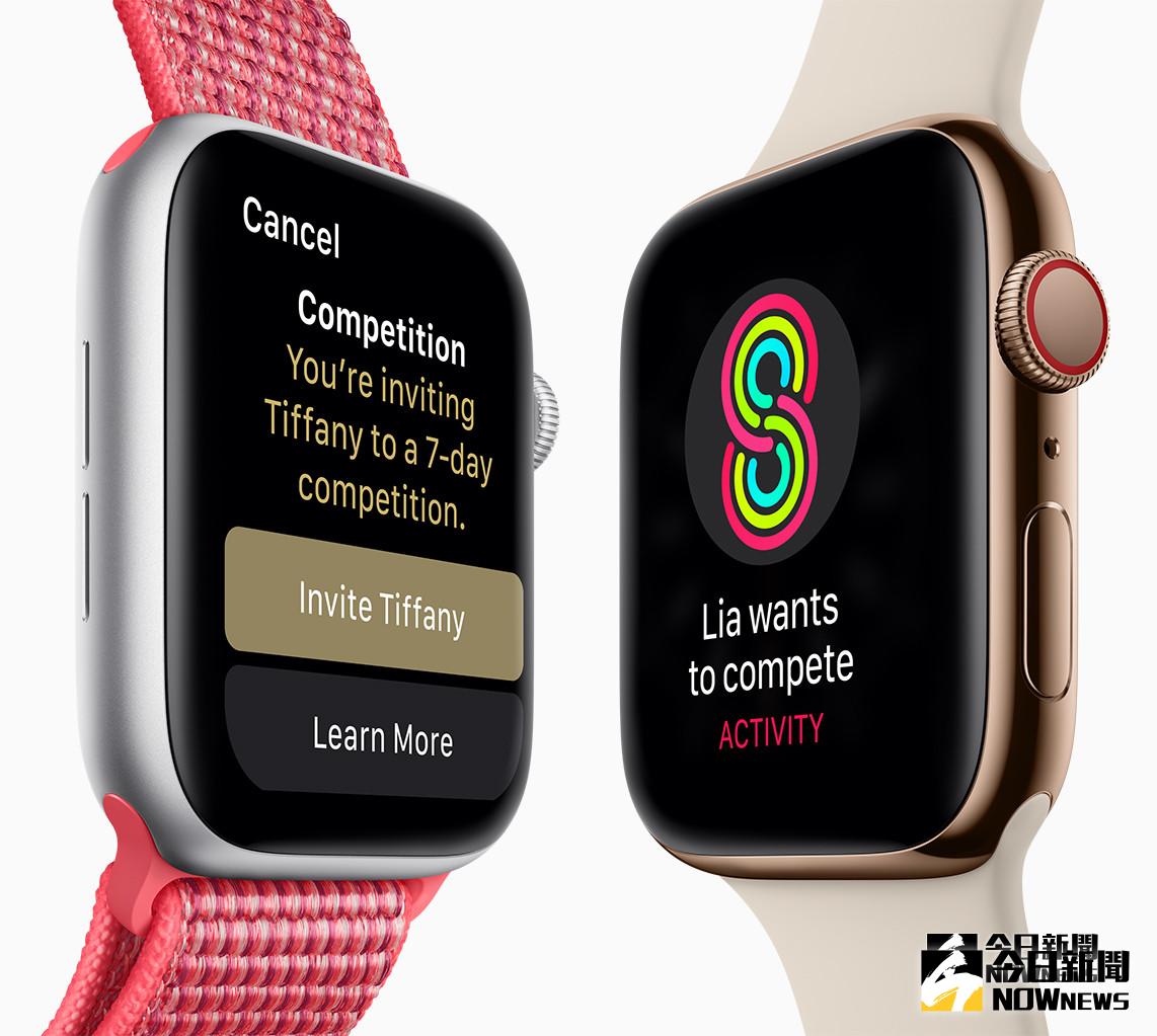 ▲Apple Watch Series 4 有黑與金色的不銹鋼材質選擇。 (圖/廠商提供)