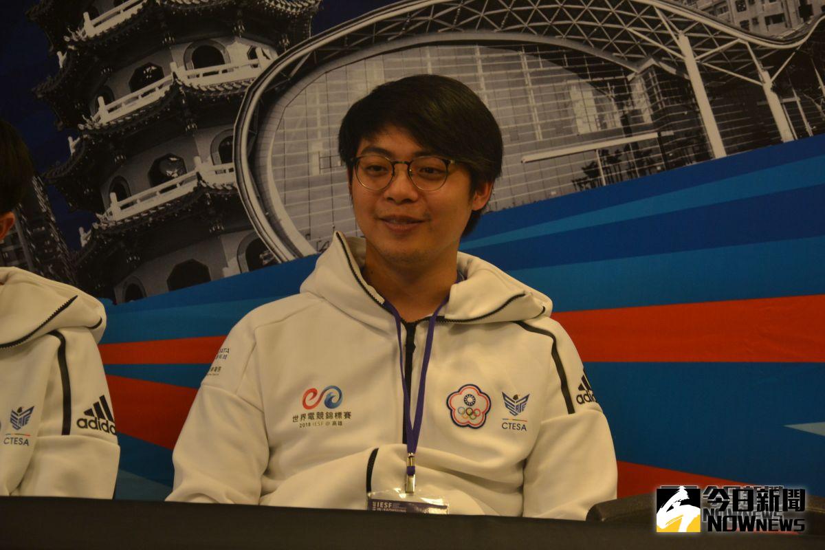 IESF台灣英雄聯盟代表隊上路選手「獅子丸」吳政瑩。（圖／顏大惟攝）