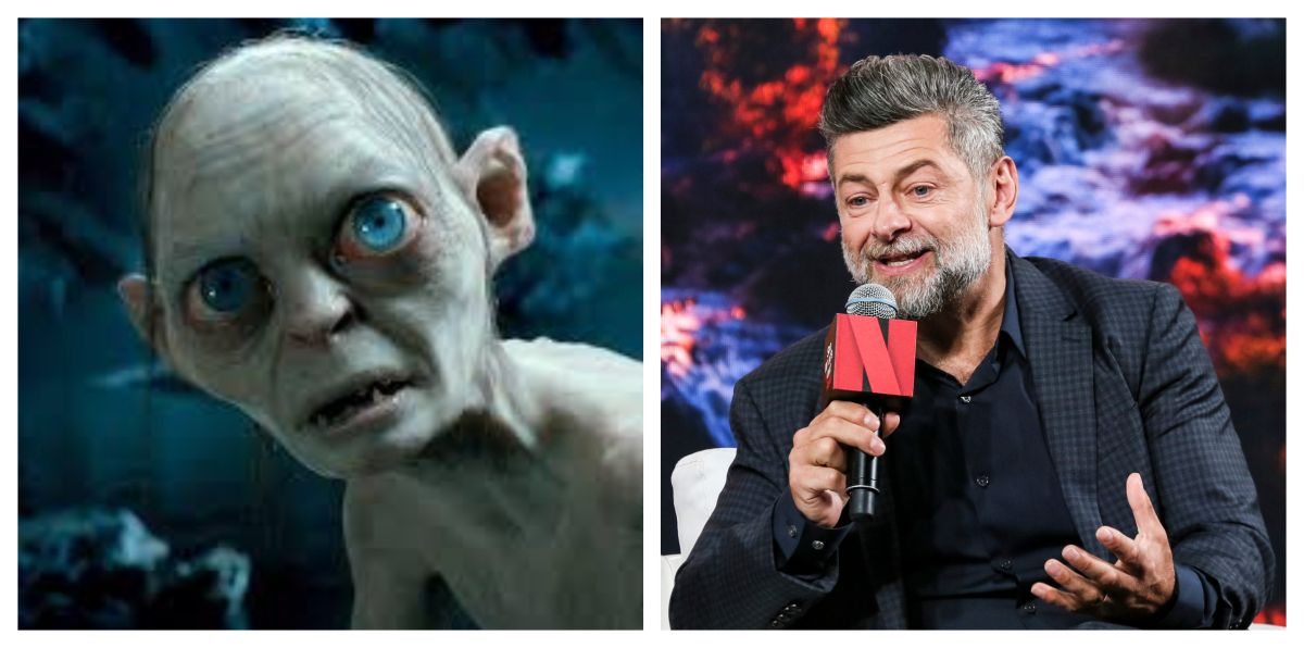 ▲安迪瑟克斯(右)扮演「咕嚕」的聲音，竟來自家裡的貓咪。（圖／ Netflix，2018.11.10）
