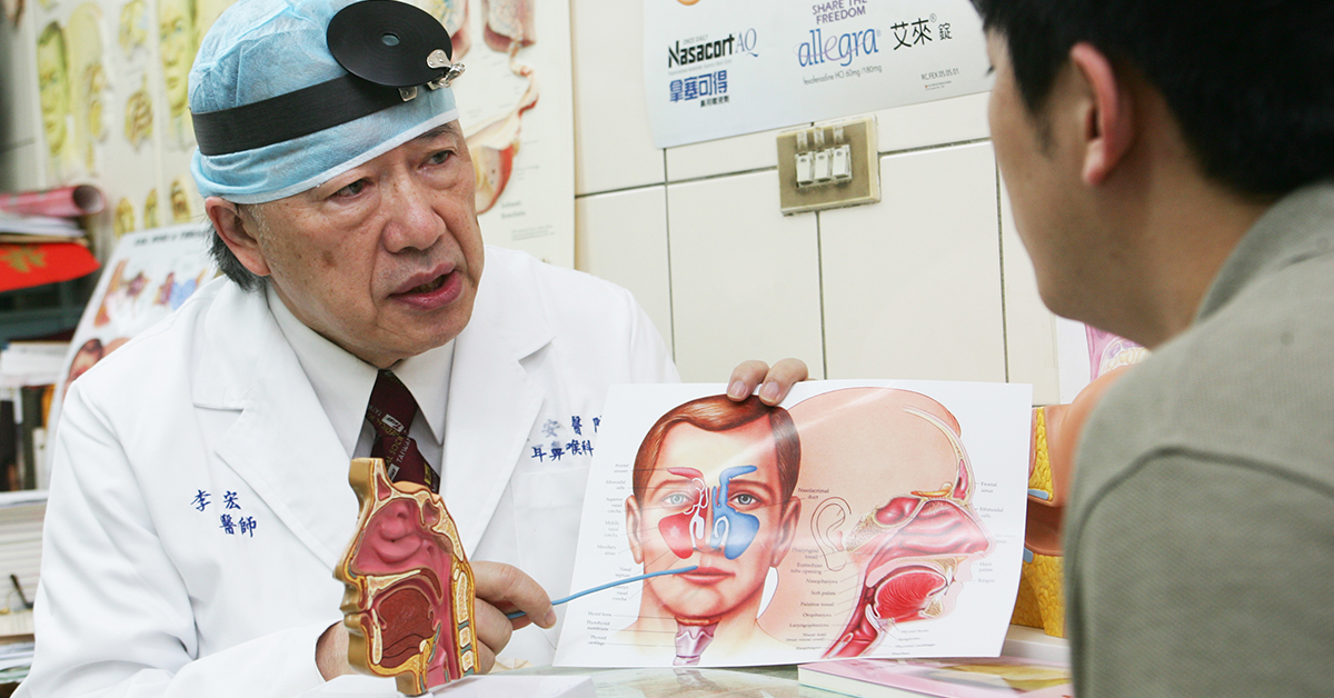 ▲鼻過敏患者因為鼻腔內神經過於密集且發達，因此對外界刺激比正常人更敏感。（圖／李宏信醫師提供）
