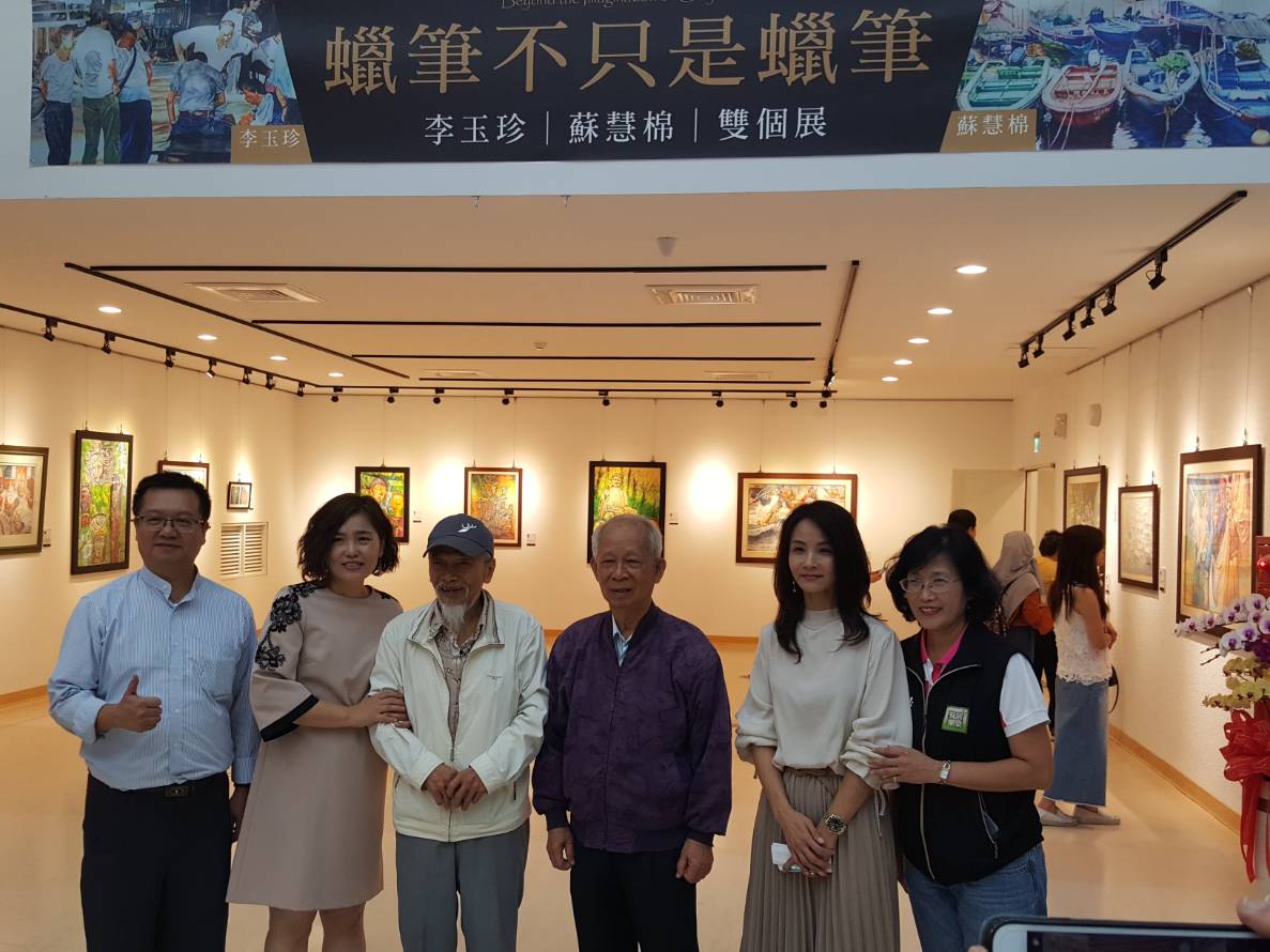 ▲「蠟筆不只是蠟筆-李玉珍、蘇慧棉雙個展」即日起至21日(週一休館)於雲林縣政府文化處展覽館1樓展出。（圖／記者洪佳伶攝，2018.11.12）