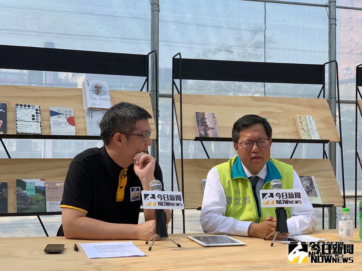 ▲鄭文燦表示，大潭電廠擴建和三接定案都是在前總統馬英九時期，這是舊案，不能說是深澳換觀塘，最佳說法應該是「核四換大潭」。（圖／nownews採訪團隊攝影，2018.11.15）