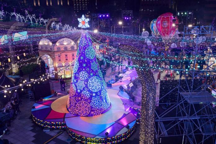 ▲統一時代百貨「愛‧Sharing」今年主題是義大利的米蘭，聖誕燈火搶先點亮。（圖／統一時代提供）