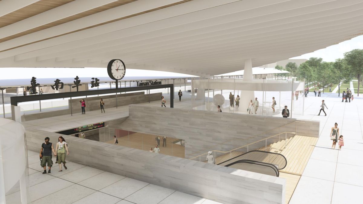 ▲新台南車站透視圖。(圖/記者陳聖璋翻攝)