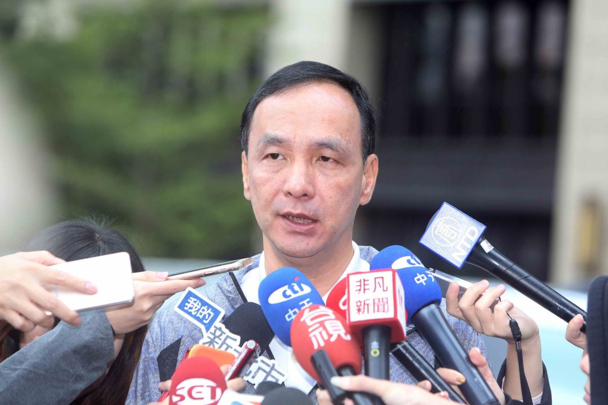 ▲朱立倫強調，這次的選舉不是只是一次選舉，是對總統蔡英文執政2年半的信任投票，更是全民對民進黨的一個選戰。（圖／記者陳志仁攝，2018.11,22）