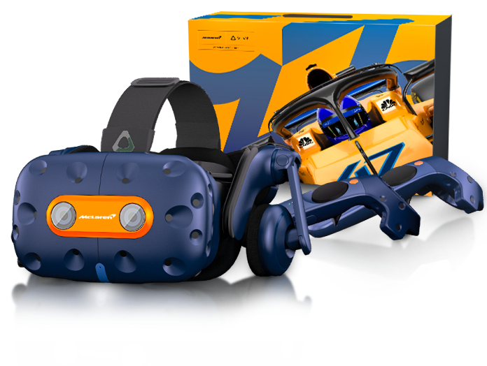 ▲HTC 今（23）日宣布與麥拉倫車隊（McLaren Racing）推出特別版 VIVE Pro McLaren 限定版。（圖／廠商提供）