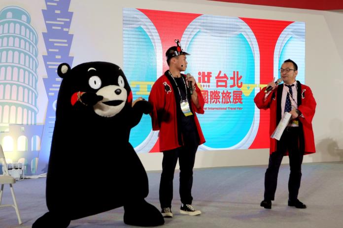 熊本熊KUMAMON也來到ITF現場和粉絲互動，邀大家到日本旅行