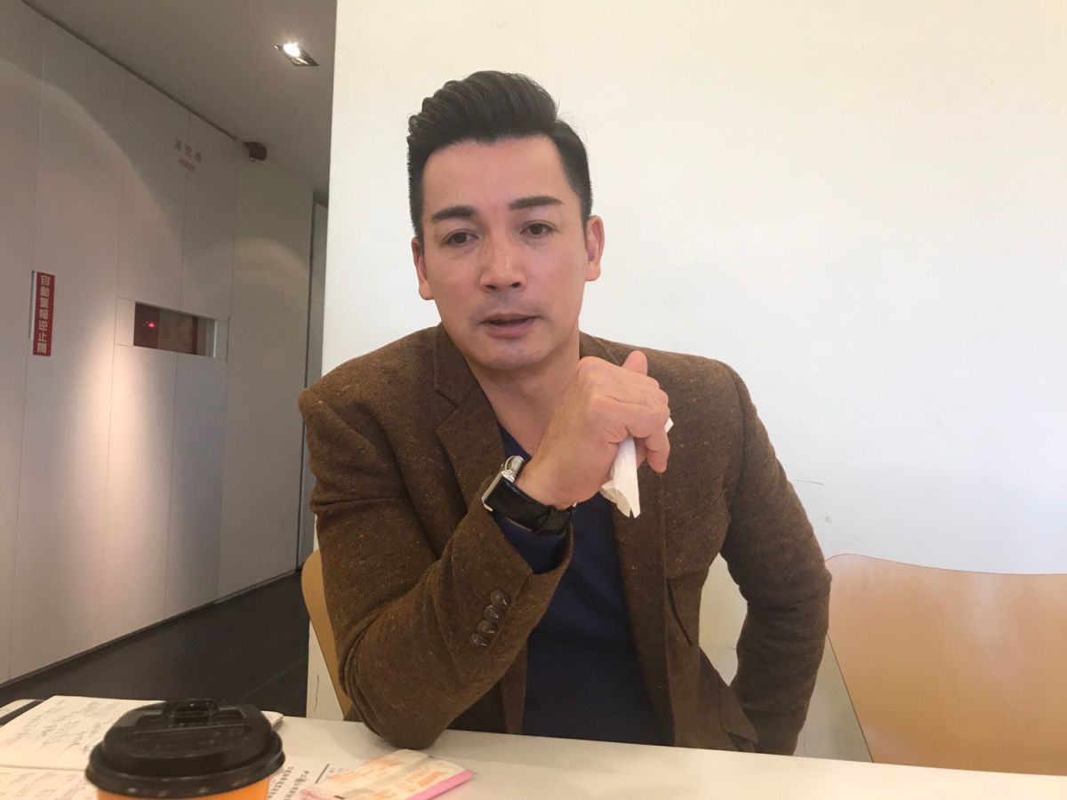 ▲伊正談父親過世落淚。（圖／記者徐郁雯攝，2018.11.26）