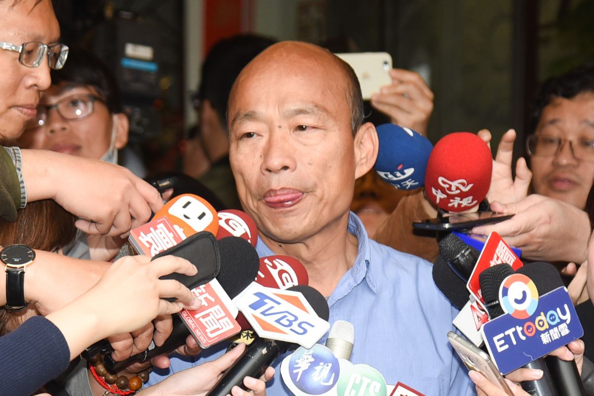 ▲韓國瑜 28 日在台北接受大批媒體訪問。（圖／記者陳明安攝，2018.11.28）