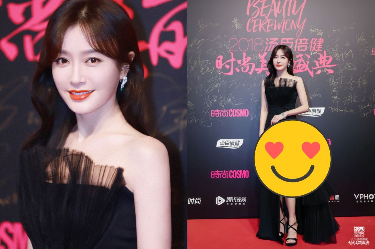 ▲大陸女星秦嵐為時尚活動造勢，一襲高衩華服大秀美腿，驚艷全場。（圖／微博）